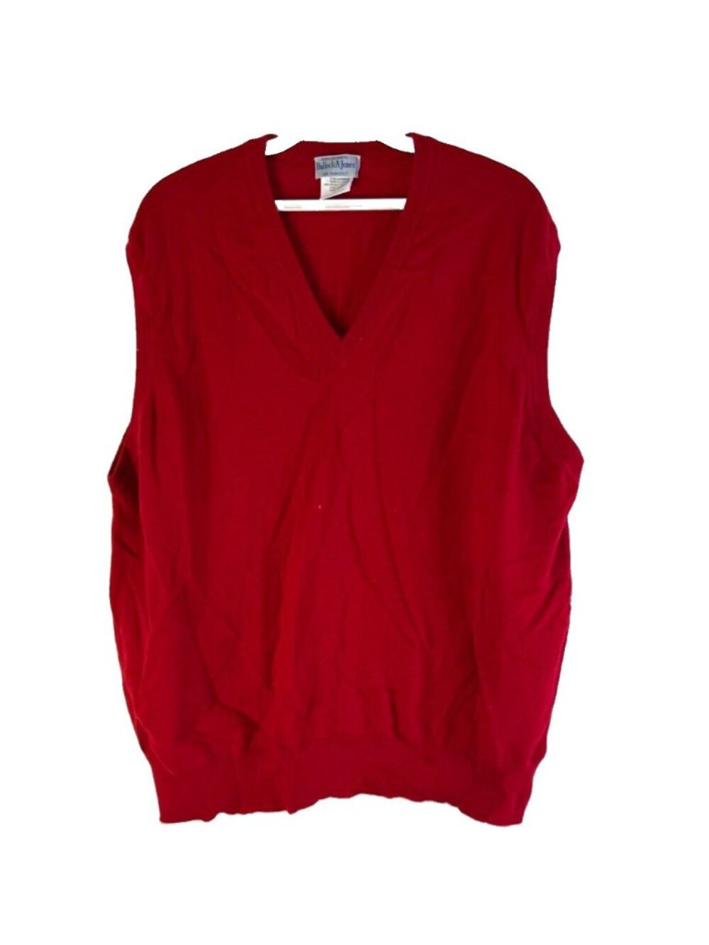 Vintage 90s Cashmere Sweater Vest Scotland Red Preppy